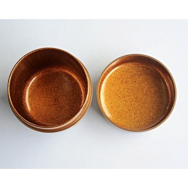 蒔絵師 一瓢斎 黒塗金蒔絵扇面波文 内梨地 棗 二重箱 茶道具 茶入 : 古