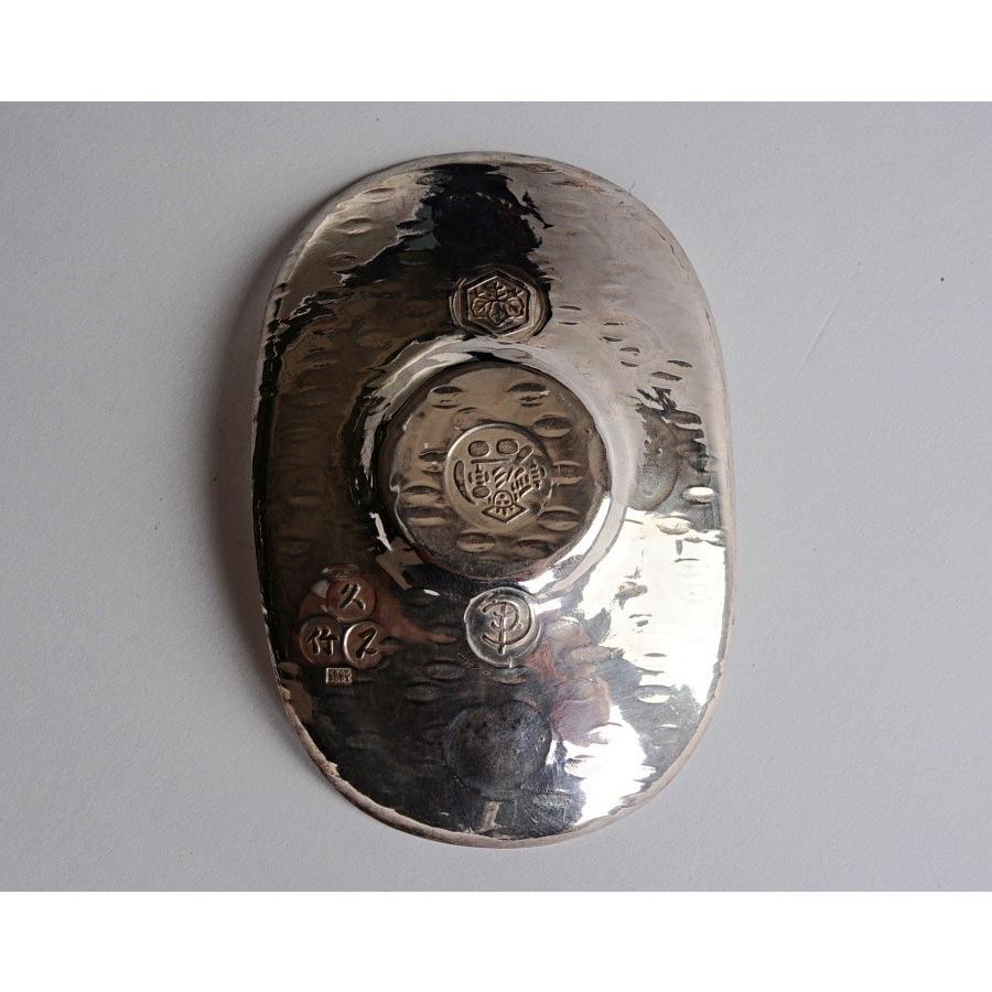 純銀製 大判型 茶托 10枚 725g 煎茶道具 : 古美術久田