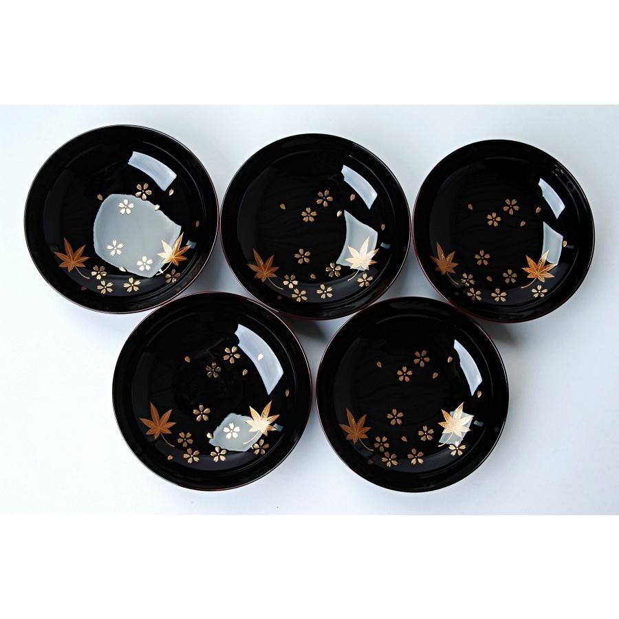 上井謹製 輪島塗 煮物椀 雲錦文蒔絵 5客 共箱 茶道具 懐石 : 古美術