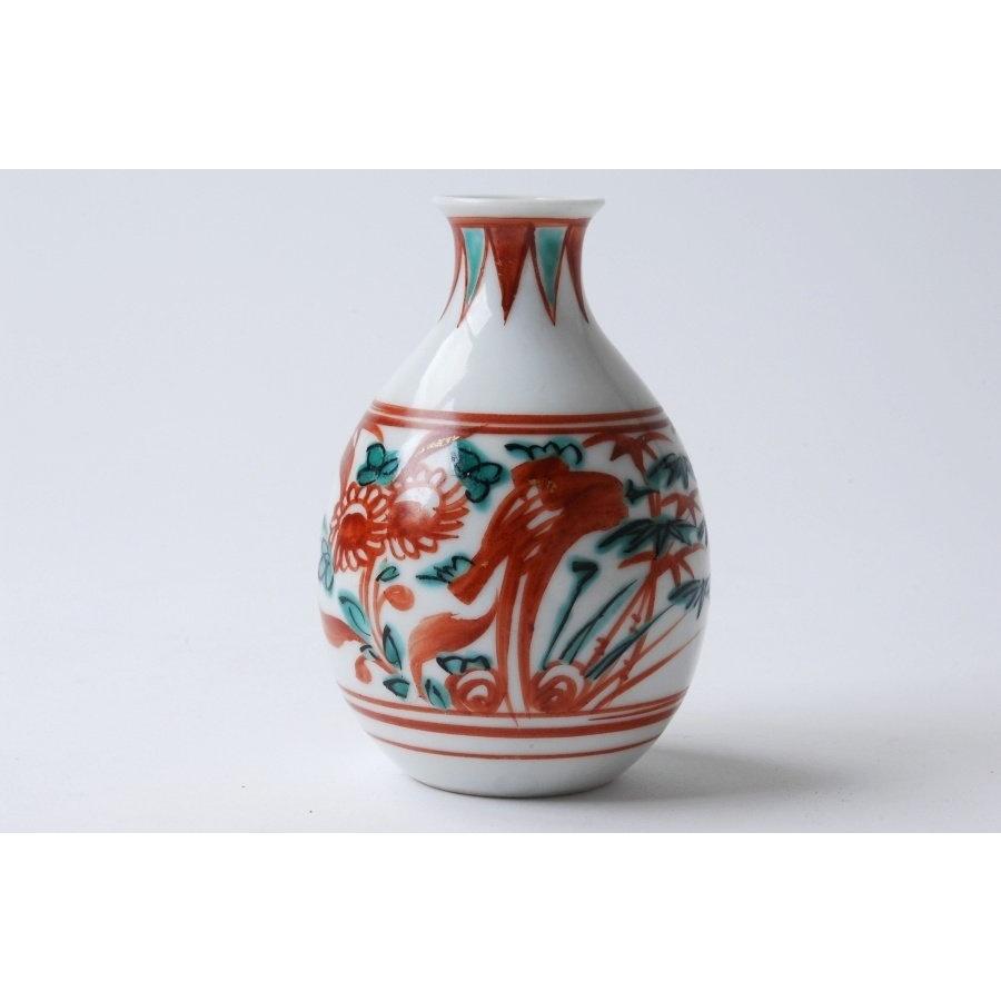 永楽善五郎 赤絵菊竹 酒瓶 一対 共箱付 酒器 徳利 : 古美術久田 - 通販