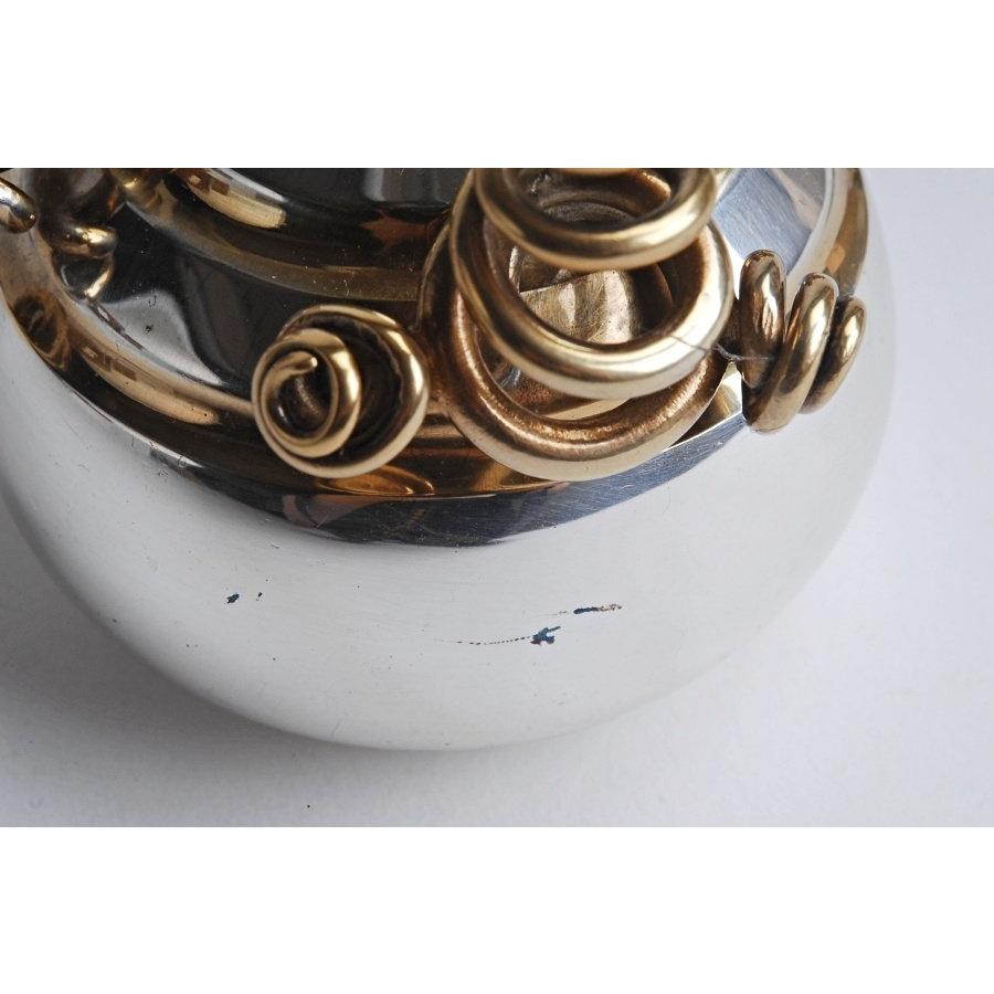 一ノ瀬宗辰 造 銀製 南鐐 宝珠蓋置 共箱付 茶道具 SILVER : 古 一ノ瀬宗辰 造 銀製 南鐐 宝珠蓋置 共箱付 茶道具 SILVER : 古
