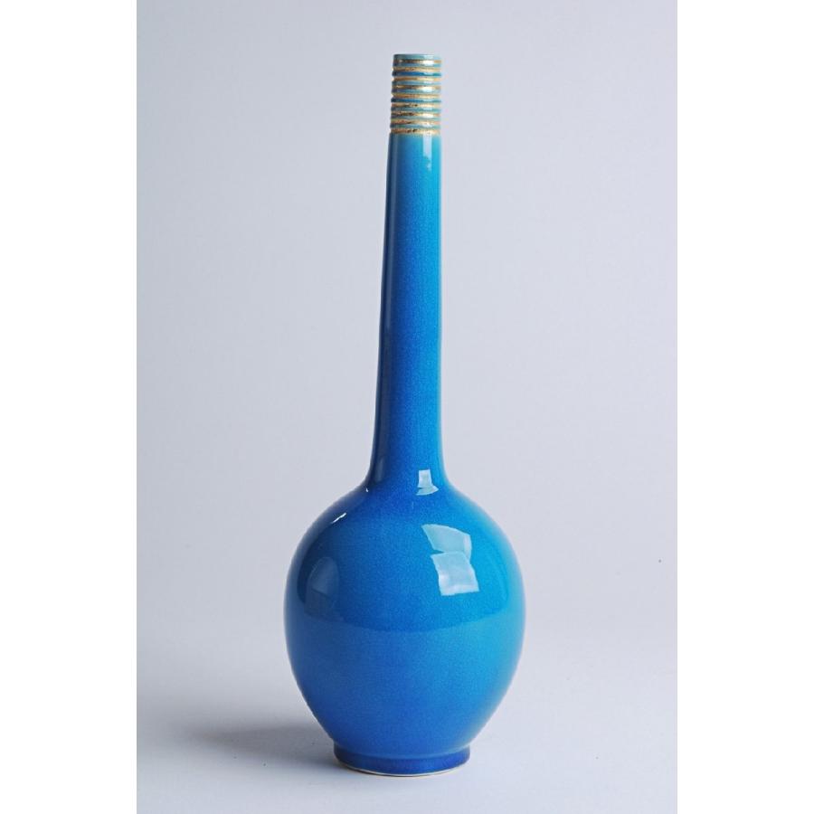 十六代 永楽善五郎 (即全) 造 交趾鶴首 花入 茶道具 花瓶 花器 十六代 永楽善五郎 (即全) 造 交趾鶴首 花入 茶道具 花瓶 花器