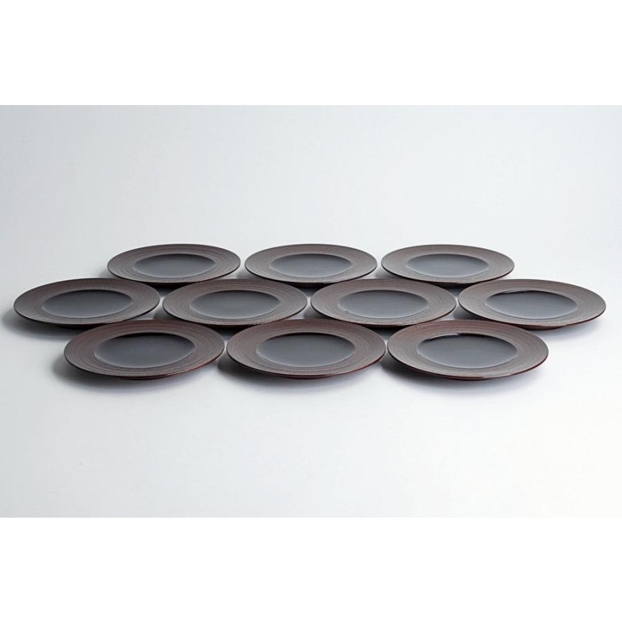 木地漆塗糸目文銘々皿小皿10枚茶道具懐石