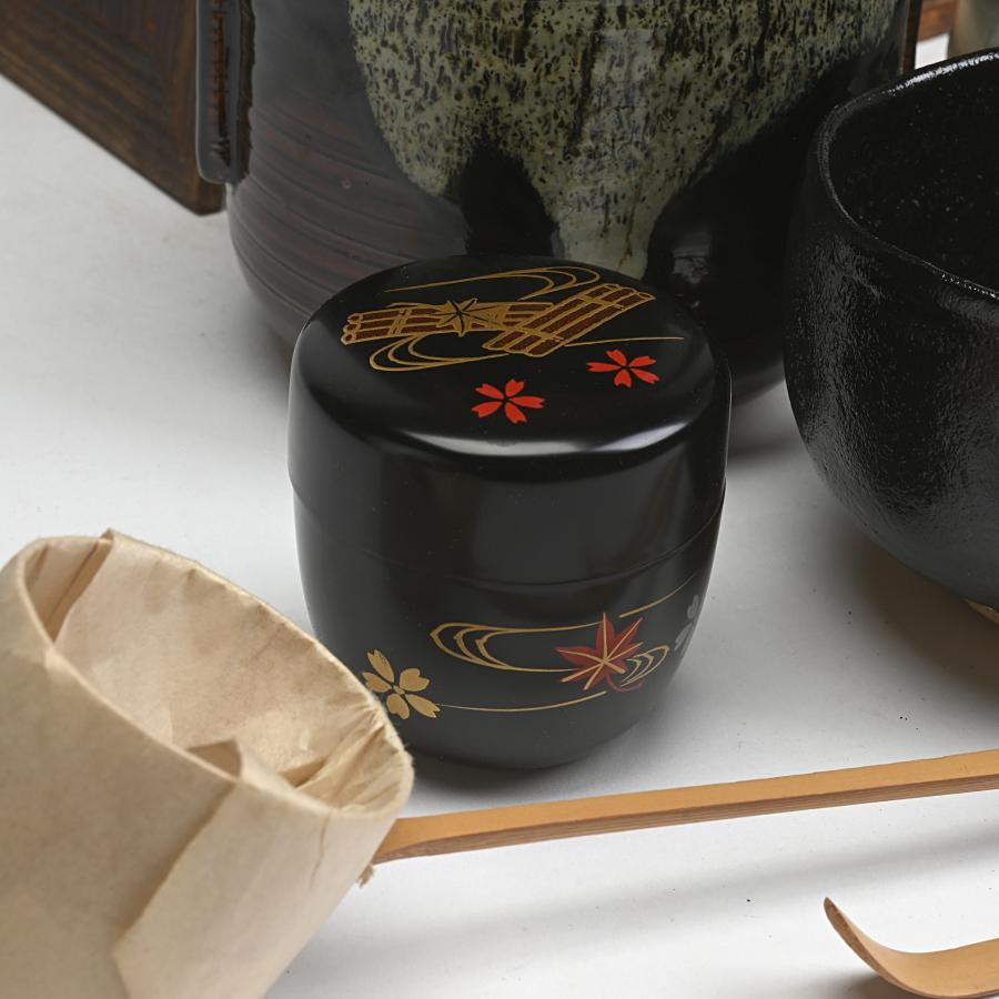 茶道具セット 短冊箱一式 茶杓、棗、蓋置、柄杓、茶碗、茶筅、水指、建