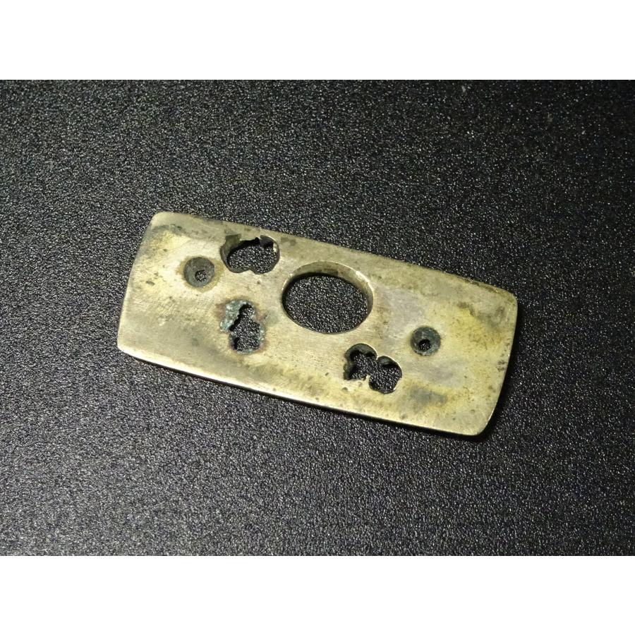 帯留 刀装具 根付 煙草入金具 銀金具 敬逢 秀逸 金工金具 銀短冊銘 柳川 月に雲図 かます金具 座金 煙草入れ