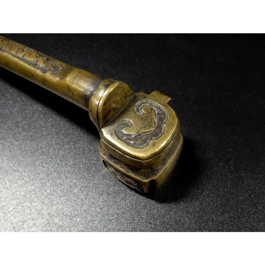 時代提げ物　書道具　古銅　矢立　6点　まとめて　M　R5246 敬逢 秀逸 矢立コレクション 江戸時代 唐銅地 肉彫 雲紋 小透彫柄 矢立