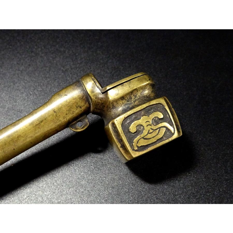 時代提げ物　書道具　古銅　矢立　6点　まとめて　M　R5246 敬逢 秀逸 矢立コレクション 江戸時代 唐銅地 肉彫 雲紋 小透彫柄 矢立
