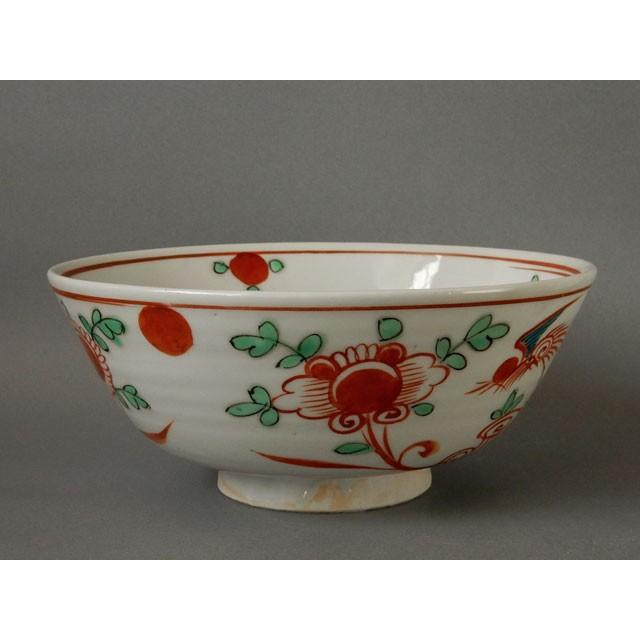六代 高橋(華中亭) 道八 倣呉洲赤絵福字 鉢 菓子鉢 : 古美術植松