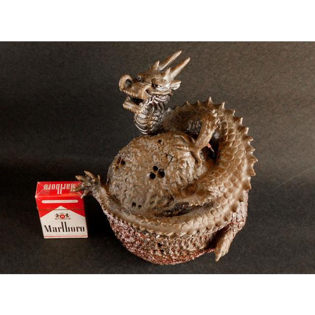 ♢骨董品♢置物♢ 木村 玉舟 備前 手捻り 龍 置物 高さ約24cm : 古美術植松 - 通販