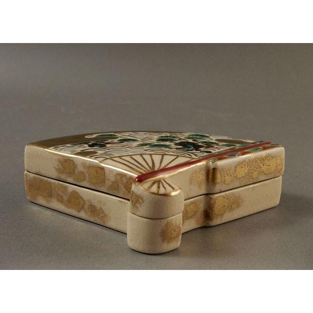 橋本 城岳 色絵末広 香合 松波 : 古美術植松 - 通販 - Yahoo!ショッピング