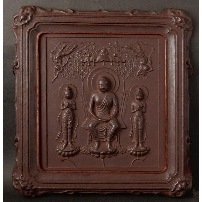 仏師 宮沢 甲輔 乾漆 三尊佛様 額 : 古美術植松 - 通販 - Yahoo