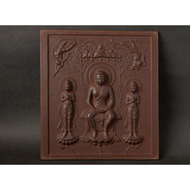 仏師 宮沢 甲輔 乾漆 三尊佛様 額 : 古美術植松 - 通販 - Yahoo