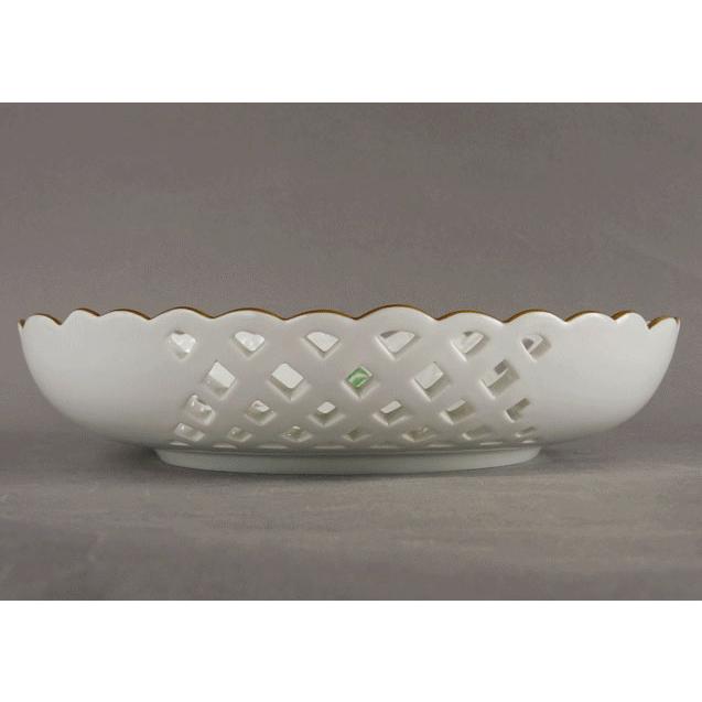 マイセンMeissen フラワー金彩プレート メッシュ透かしレース花柄 21cm IMG_0076-scaled.jpg