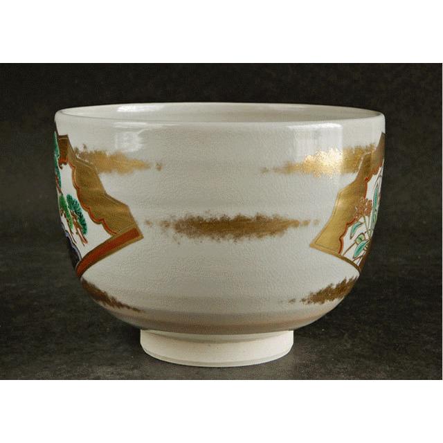 真葛　宮川　香斎　扇面　母子草 茶碗　抹茶腕 真葛 宮川 香斎 扇面 母子草 茶碗 抹茶腕 - メルカリ