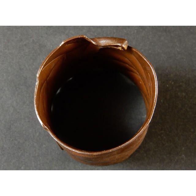 茶道具金紫銅モール一葉蓋置大西清右衛門