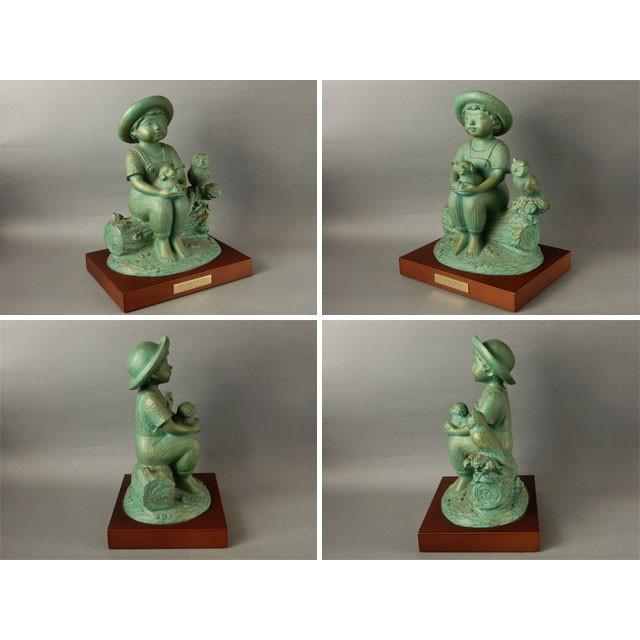 玉野勢三作 ブロンズ ぼくのおともだち : 古美術植松 - 通販 - Yahoo