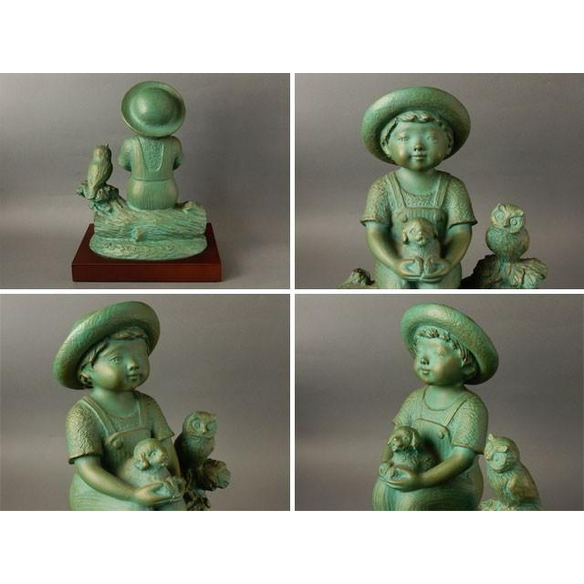 玉野勢三作 ブロンズ ぼくのおともだち : 古美術植松 - 通販 - Yahoo