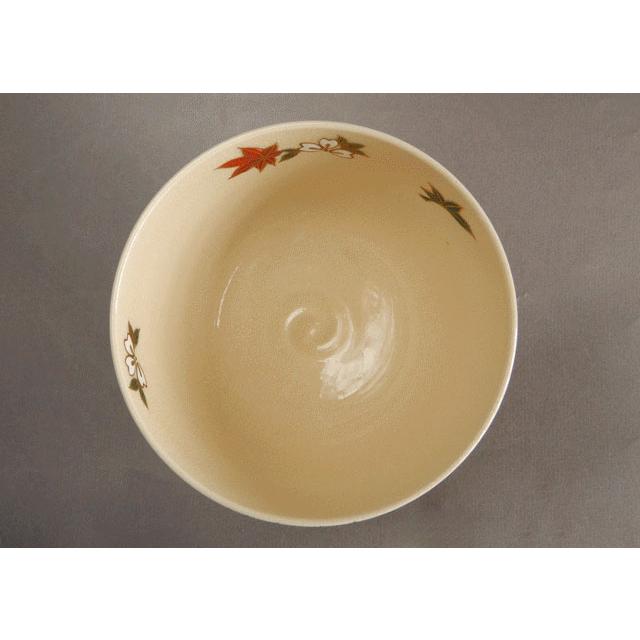 清閑寺杉田祥平　色絵流水に雲錦画茶碗 清閑寺杉田祥平 色絵流水に雲錦画茶碗