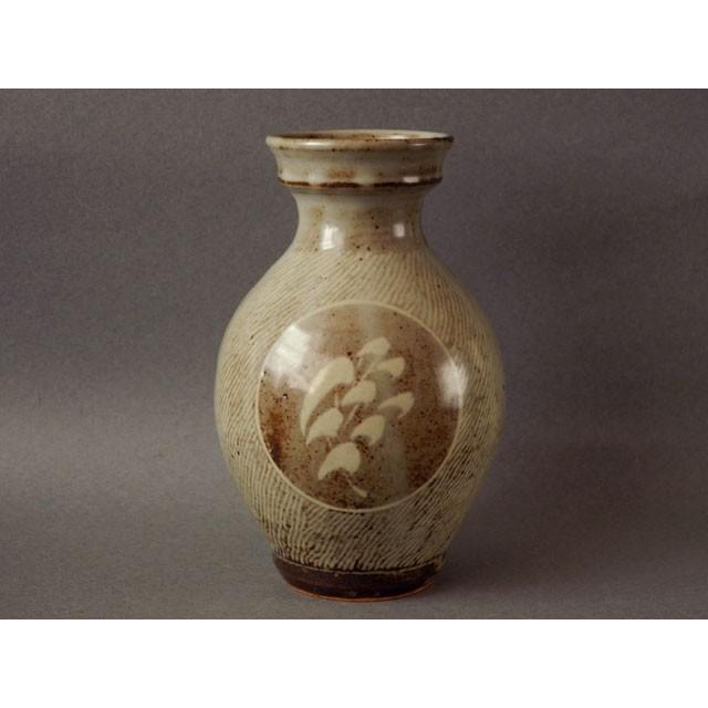 真作　人間国宝　島岡達三　地釉象嵌草花文壷 島岡達三作 地釉象嵌草花文 壷 : 古美術植松 - 通販 - Yahoo!ショッピング