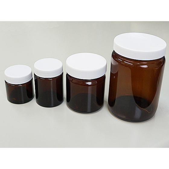 遮光瓶 広口アンバー100 ゴールドキャップ付 : 京のこびんちゃん本舗