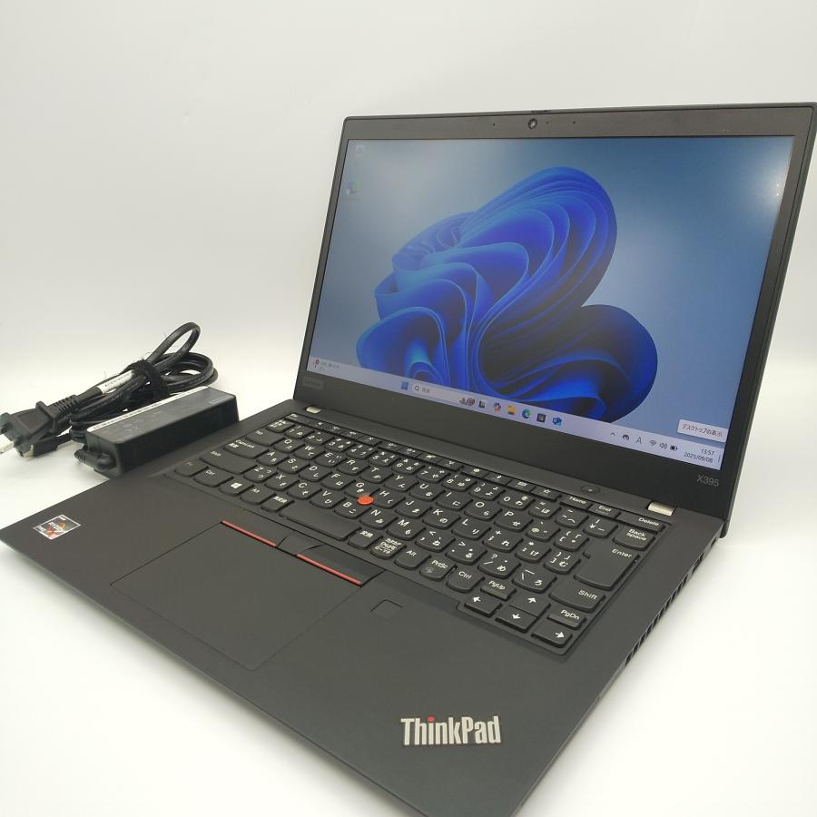 Lenovo ThinkPad X395 Ryzen 5 PRO 3500U メモリ8GB SSD256GB Webカメラ Windows11 13.3型 ノートパソコン