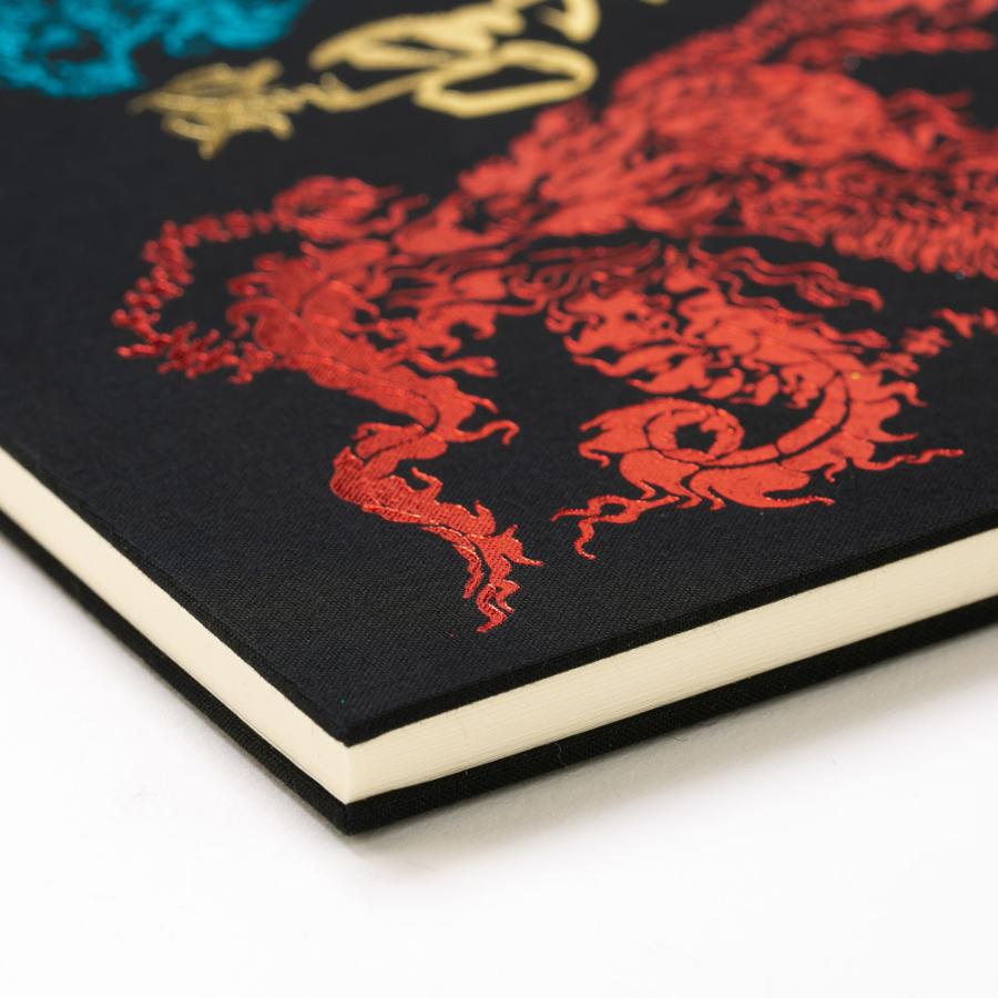 見開き御朱印帳 納経帳 四神大集結！ B5横型特大判26x18cm 蛇腹式