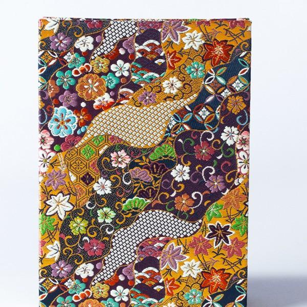 御朱印帳 納経帳 B5特大判18x26cm 蛇腹式150P 疋田鹿の子に花道長_7