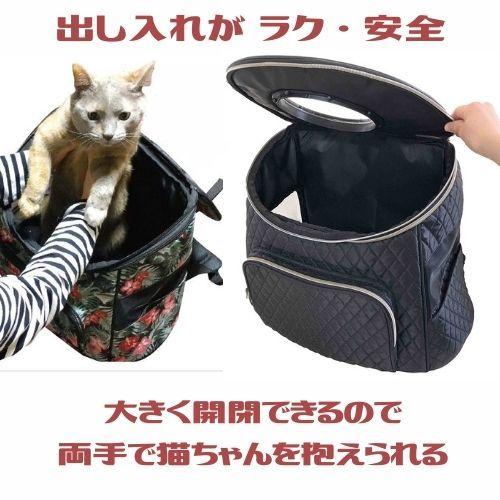 猫用 リュック キャリーバッグ ドーム窓 花柄 : ネコグッズ kocka