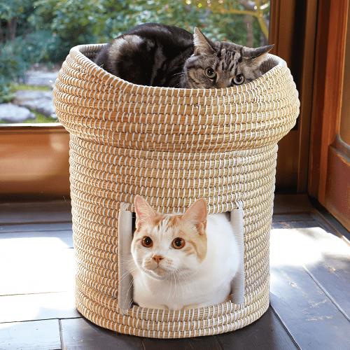 No.10◆猫ちぐら◆キャットベット◆ねこベッド◆キャットハウス◆天然素材 キャティーマン 猫 ベッド 猫ベッド ナチュラル 猫ちぐら ちぐら 天然