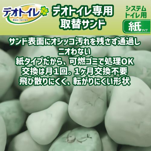 猫砂 デオトイレ 砂 デオトイレ 猫砂 紙 大容量 システムトイレ 猫砂 猫 砂 デオトイレ 飛び散らない緑茶成分入り消臭サンド 紙タイプ 4L×8袋の画像
