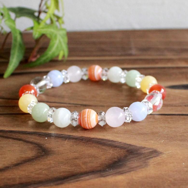 夫婦円満 ブレスレット コミュニケーション パワーストーン 8ミリ