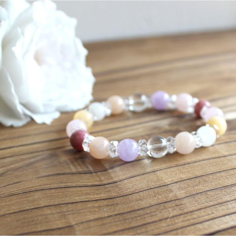 流産防止 安産 お守り ブレスレット モルガナイト ロードナイト