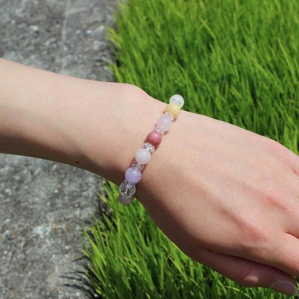 流産防止 安産 お守り ブレスレット モルガナイト ロードナイト