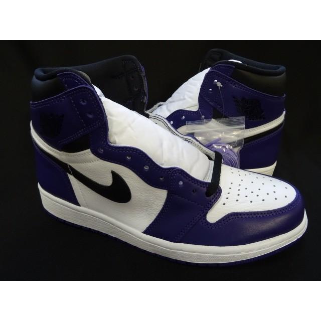 ナイキ エア ジョーダン 1 レトロ ハイ Og コートパープル 白紫 Nike Air Jordan 1 Retro High Og Courtpurple 5550 500 B 249b 250 コダカ コム 通販 Yahoo ショッピング
