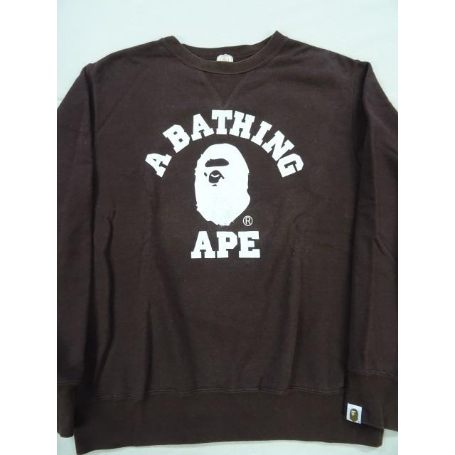 A Bathing APE トレーナー スウェット ブラウン 茶色 メンズトップス