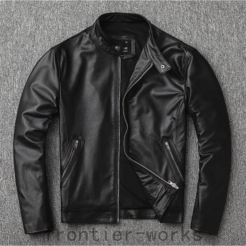 革ジャン レザージャケット メンズ 本革 バイク ライダース 牛革 羊革