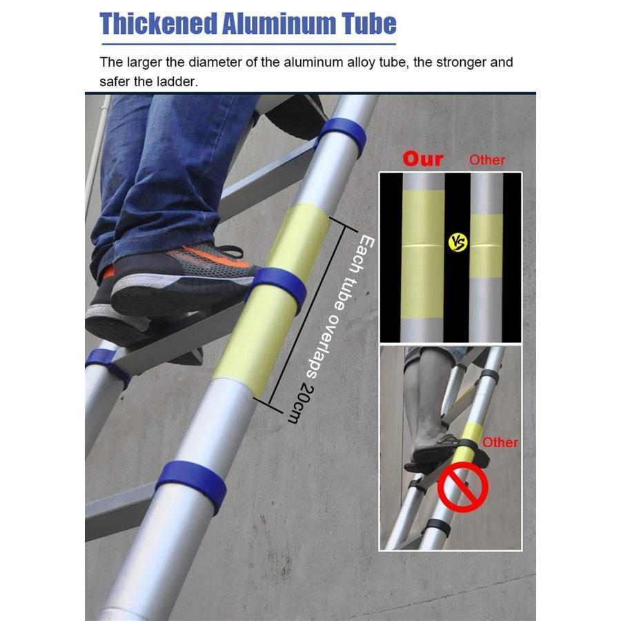 伸縮はしご 脚立 8/ 7/ 6. 2/ 5/ 4/ 3. 8/ 2.6ルーフトップテント用伸縮はしご、ロフト屋根裏屋外作業用アルミニウム延長伸縮はしご、荷重150｜kodamaaa3｜02