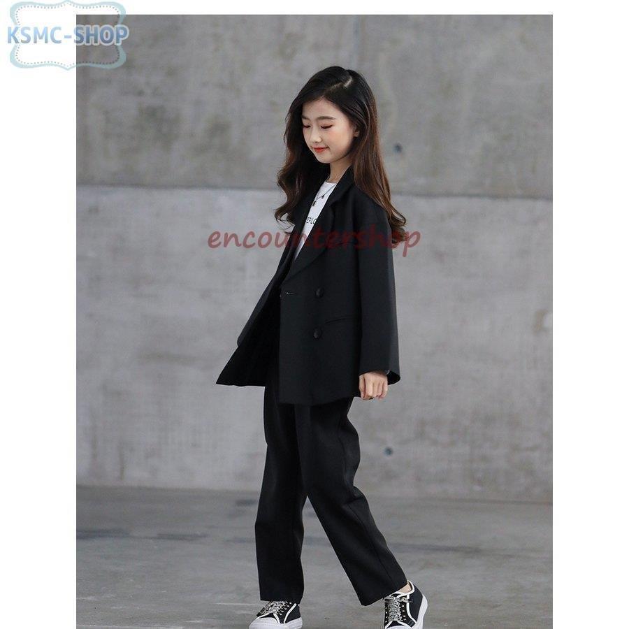 オンラインショップ 入学式 スーツ 女の子 フォーマル ブラック ジャケット ズボン ゆったり 卒業式 入園準備 小学校 卒園式 七五三 受験 結婚式 Marcostuliovieiraadvogado Com Br