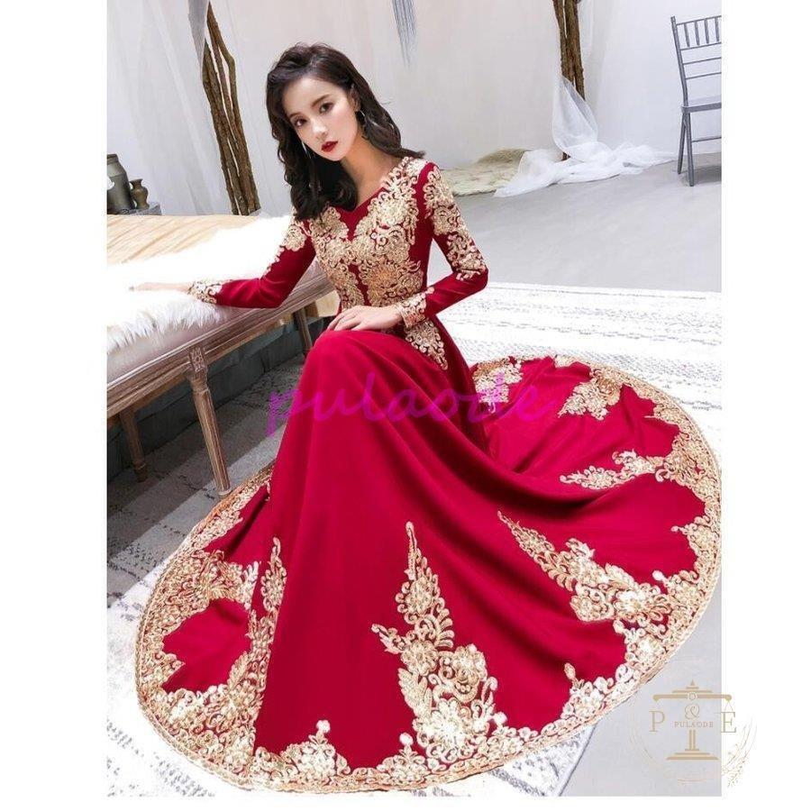 人気のファッションブランド 成人式 オペラ声楽 ステージ衣装 30代40代 パーディードレス ロングドレス ウエディングドレス チャイナドレス 袖あり 花嫁 大きいサイズ ピアノ 結婚式 忘年会 Aライン サイズ M Michiganestateplanning Com