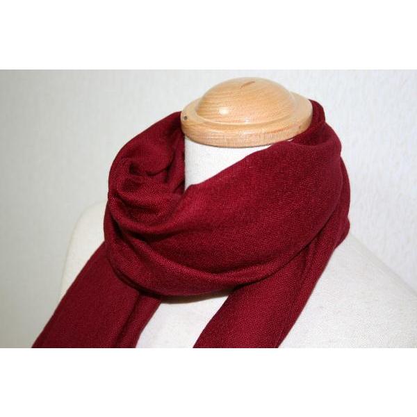 定番人気商品 1枚あるとっても便利 大判パシュミナストール ボルドー