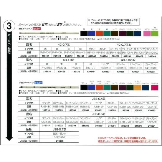 ZEBRA（ゼブラ） シャーボX ジェルボールペン替芯 水性染料 0.4芯