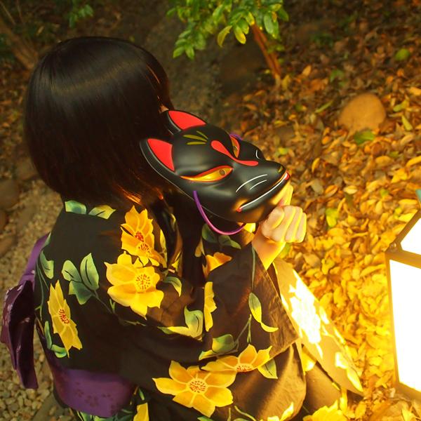お面 狐面天狐 FOX MASK TENKO 和装アクセサリー 夏祭り 写真撮り 着物