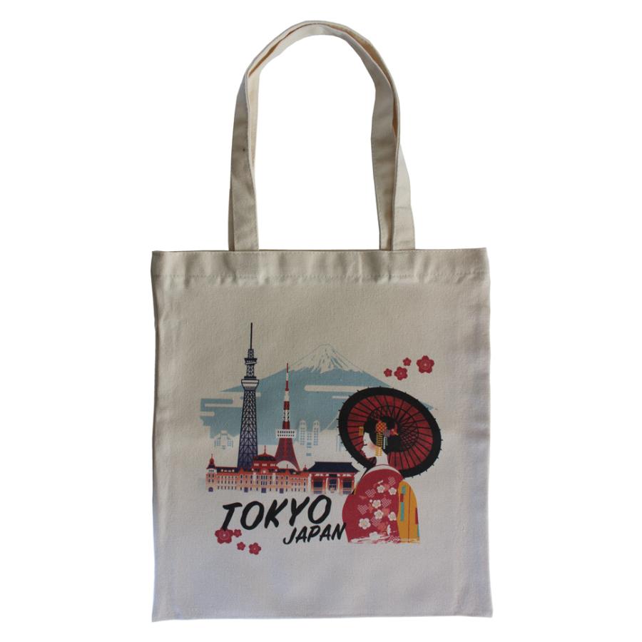 トートバック　東京　TOTEBAG TOKYO CANVAS　厚手　キャンバス　綿　プリント　コットン生成り　カジュアル　布　エコバッグ｜kodawari-stick｜02