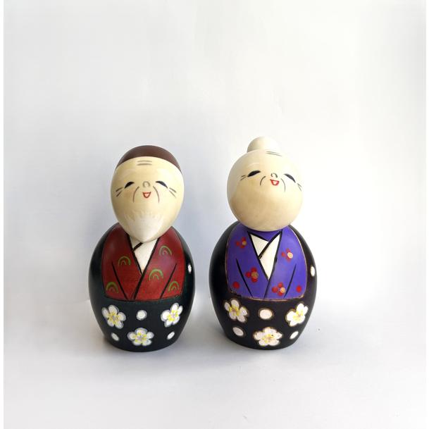 こけし ちえ作 共白髪 KOKESHI JAPN 創作こけし 日本製 工芸品