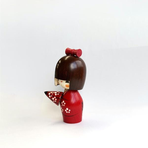 こけし 晃常作 雨やどり KOKESHI JAPN 振袖 創作こけし 日本製 工芸品