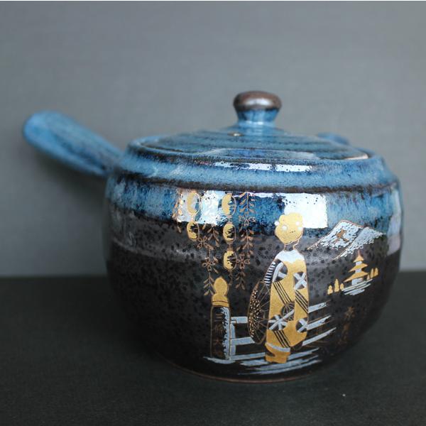茶器 黒水晶5客セット JAPAN TEA SET 日本製 急須 ゆのみ お茶