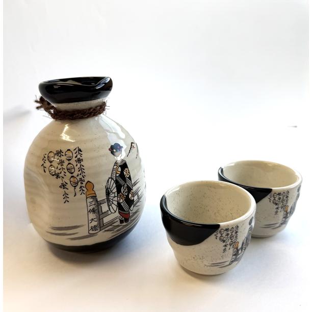 酒器 一合白丸燗 舞妓 JAPAN SAKE DRINKING SET 日本 徳利おちょこ