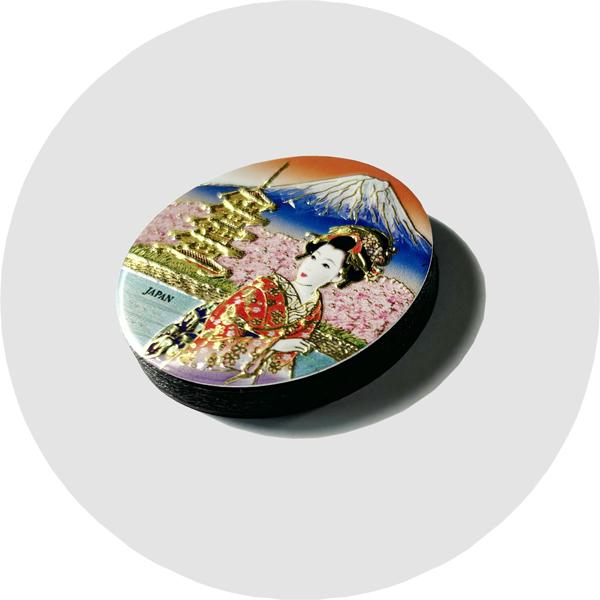 彫金3PCマグネット CHOKIN ART MAGNET インバウンド ホームステイ 日本
