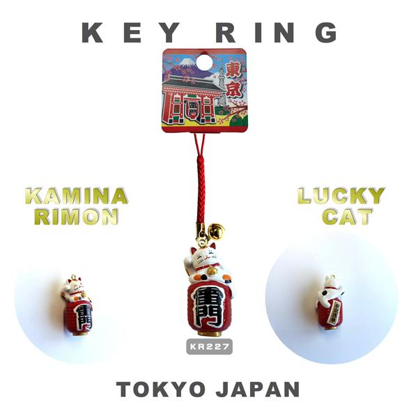 根付 ハグにゃんこ 富士山 雷門 日本吉祥 LUCKY CHARM 参拝グッズ 神社