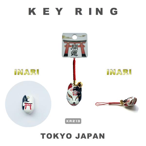 根付 狐面桜舞 狐面 天狗面 日本吉祥 LUCKY CHARM 参拝グッズ 神社